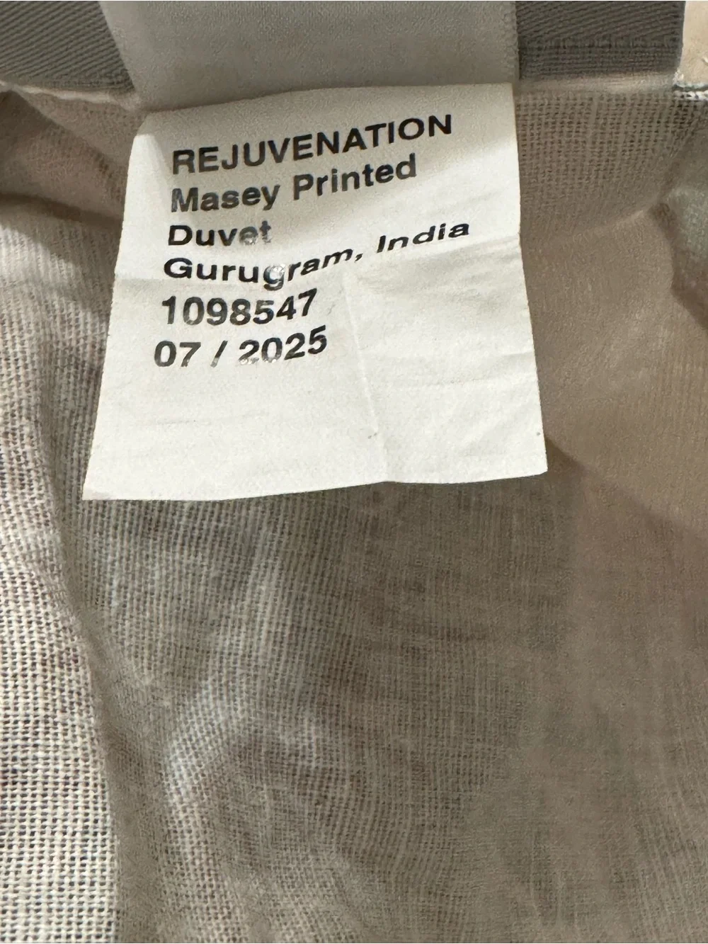 Rejuvenation Masey printed duvet cover king size linen blend